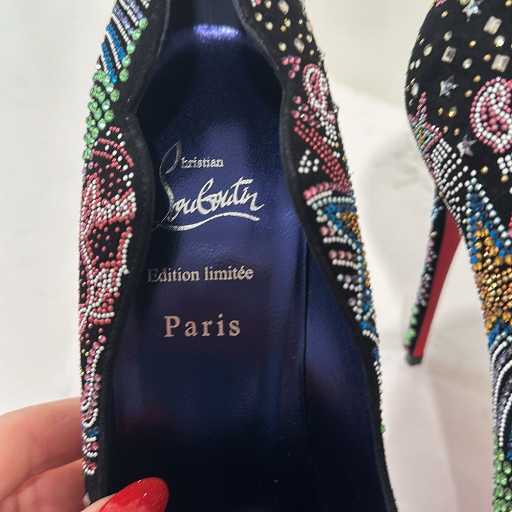 Limited Edition Christian Louboutin hot chick starlight crystal heels - Picture 8 of 12